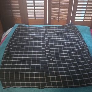 Soho Apparel Black and White Grid Pencil Skirt